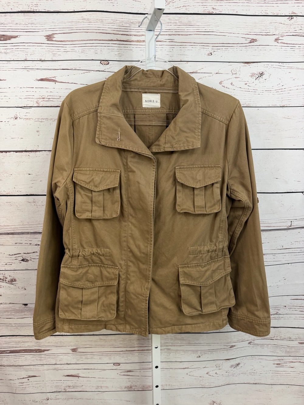 Noble U Women's Khaki Utility Field Jacket Size Large